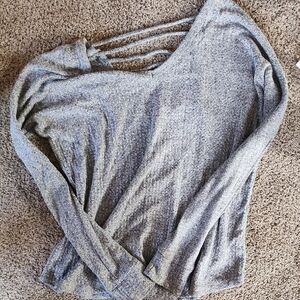 BKE Heathered Gray Knit Sweater